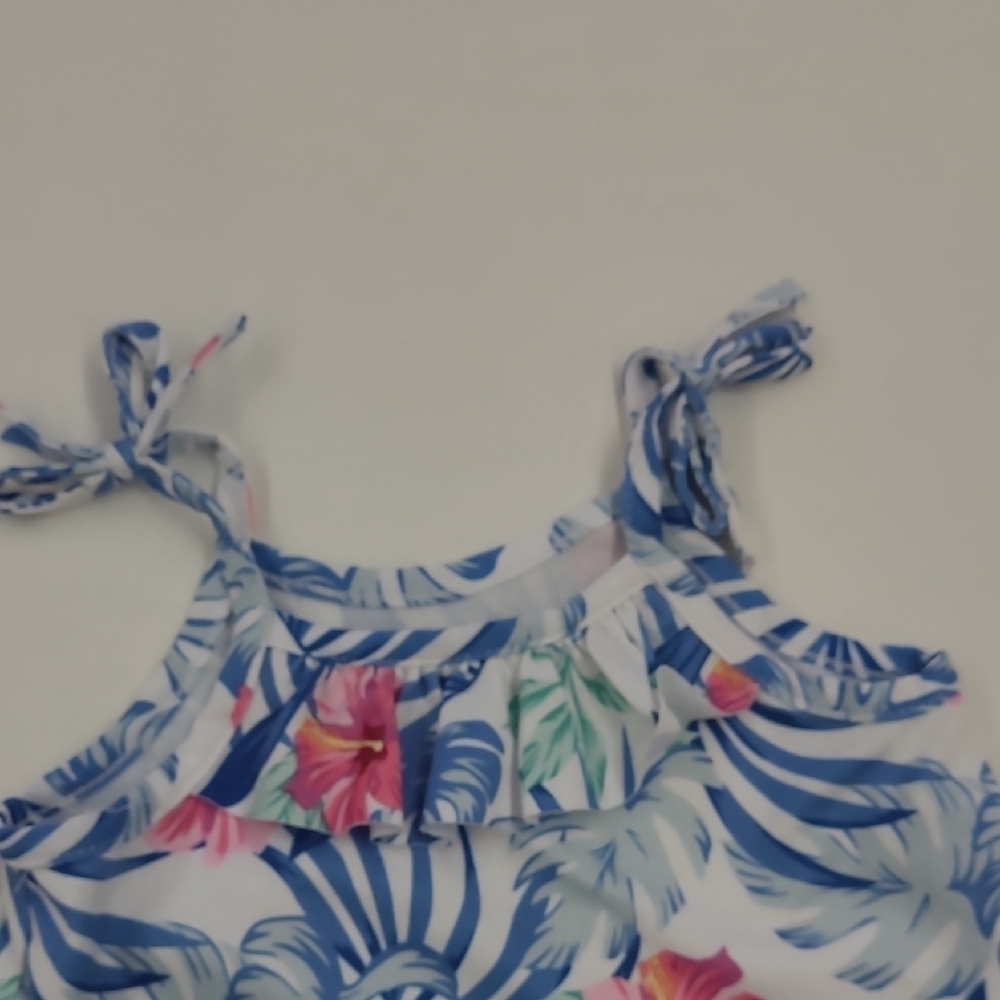 Tommy Bahama Floral Kids Dress Lot - Pink and Blue Size 2T - Picture 3 of 9